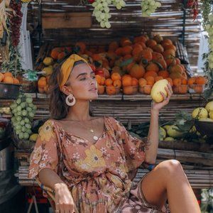 Spell Buttercup Mini Smock Dress XS